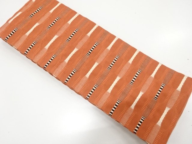 JAPANESE HANHABA OBI / WOVEN ABSTRACT STRIPE
